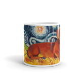 Dachshund (red) STARRY NIGHT Mug-15oz