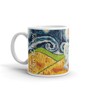 Poodle (Standard - white) STARRY NIGHT Mug-15oz