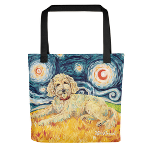 Doodle (golden) STARRY NIGHT Tote