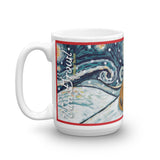 American Staffordshire Terrier (Tan) Snowy Night Mug - 15oz