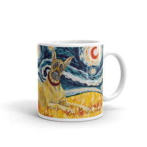 Great Dane (cropped) STARRY NIGHT Mug-15oz