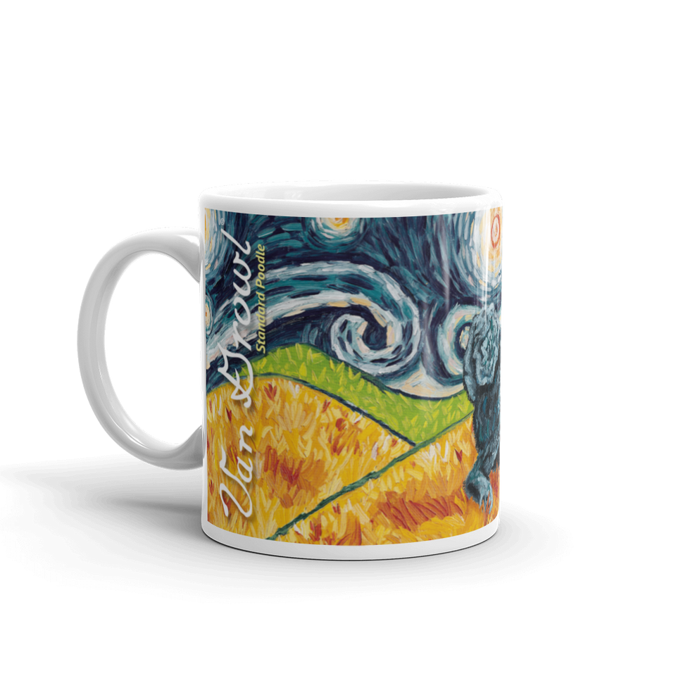 Poodle (Standard - black) STARRY NIGHT Mug-15oz