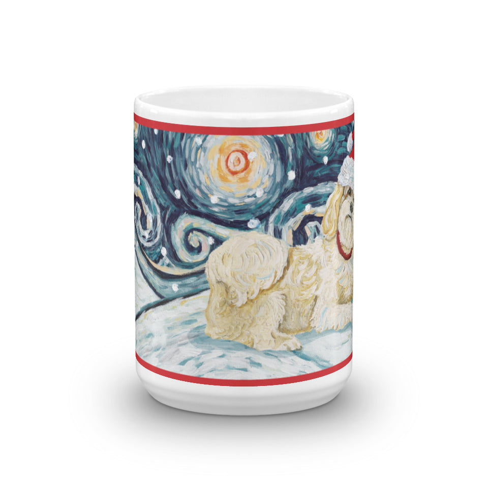 Shih Tzu (Light) Snowy Night Mug - 15oz