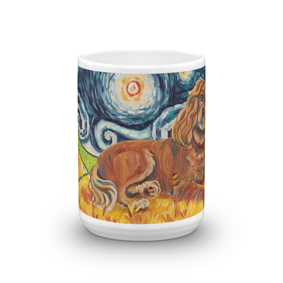 Cavalier King Charles (ruby) STARRY NIGHT Mug-15oz