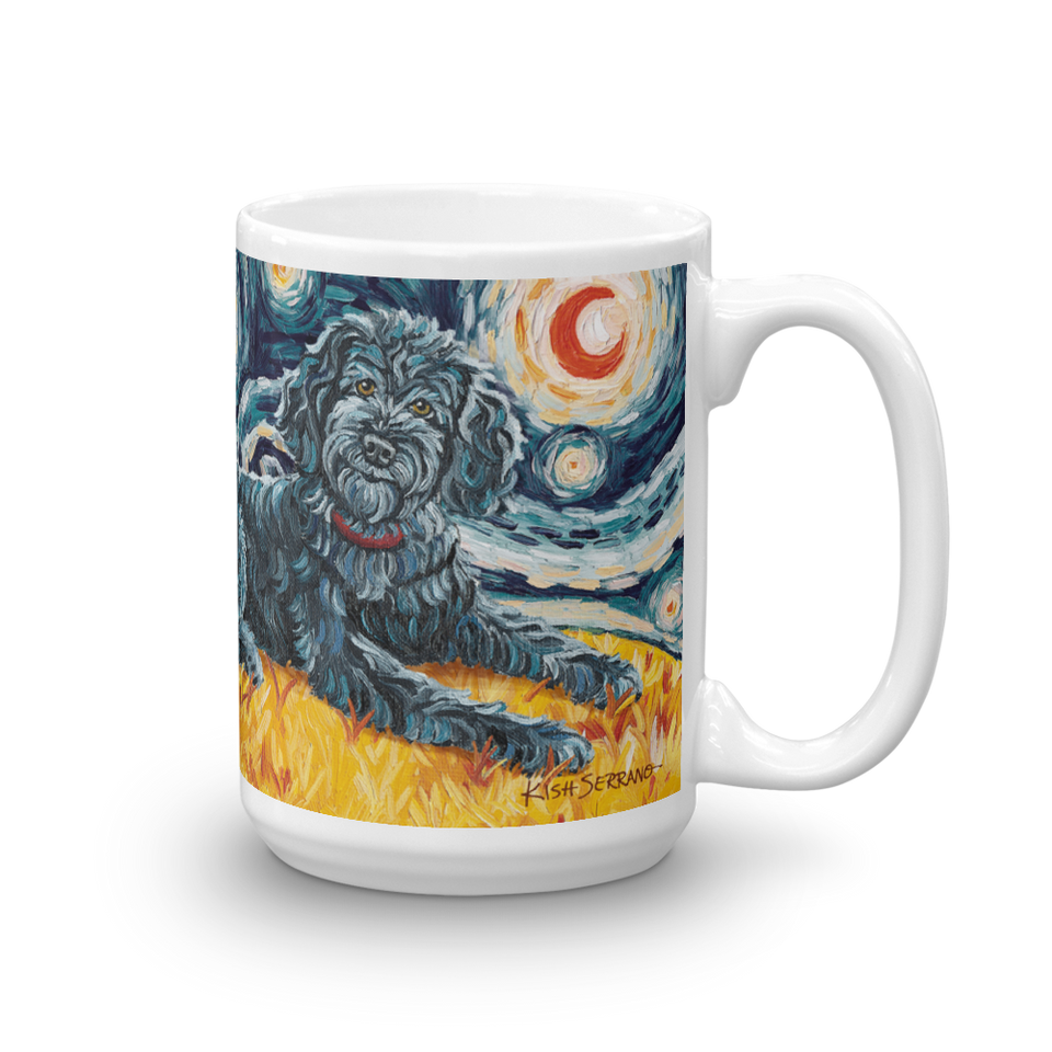 Doodle (black) STARRY NIGHT Mug-15oz