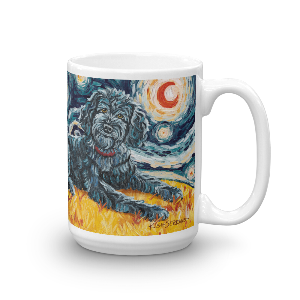 Doodle (black) STARRY NIGHT Mug-15oz