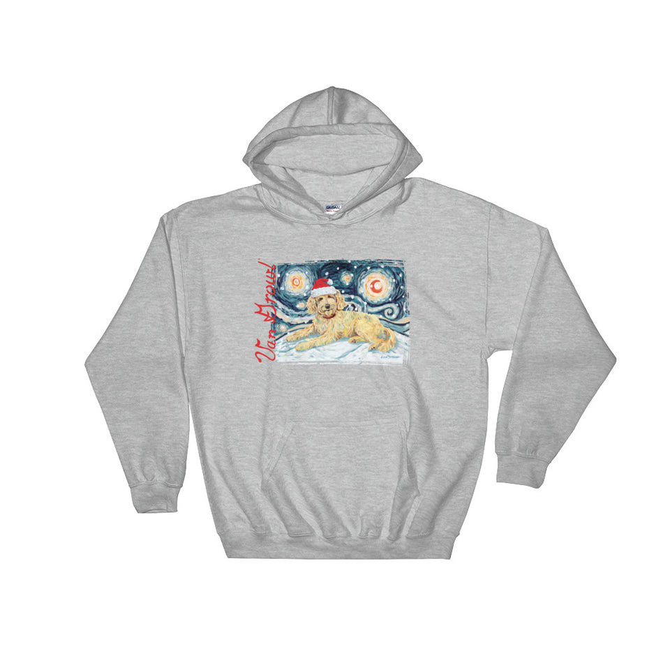 Doodle (Golden) Snowy Night Hoodie