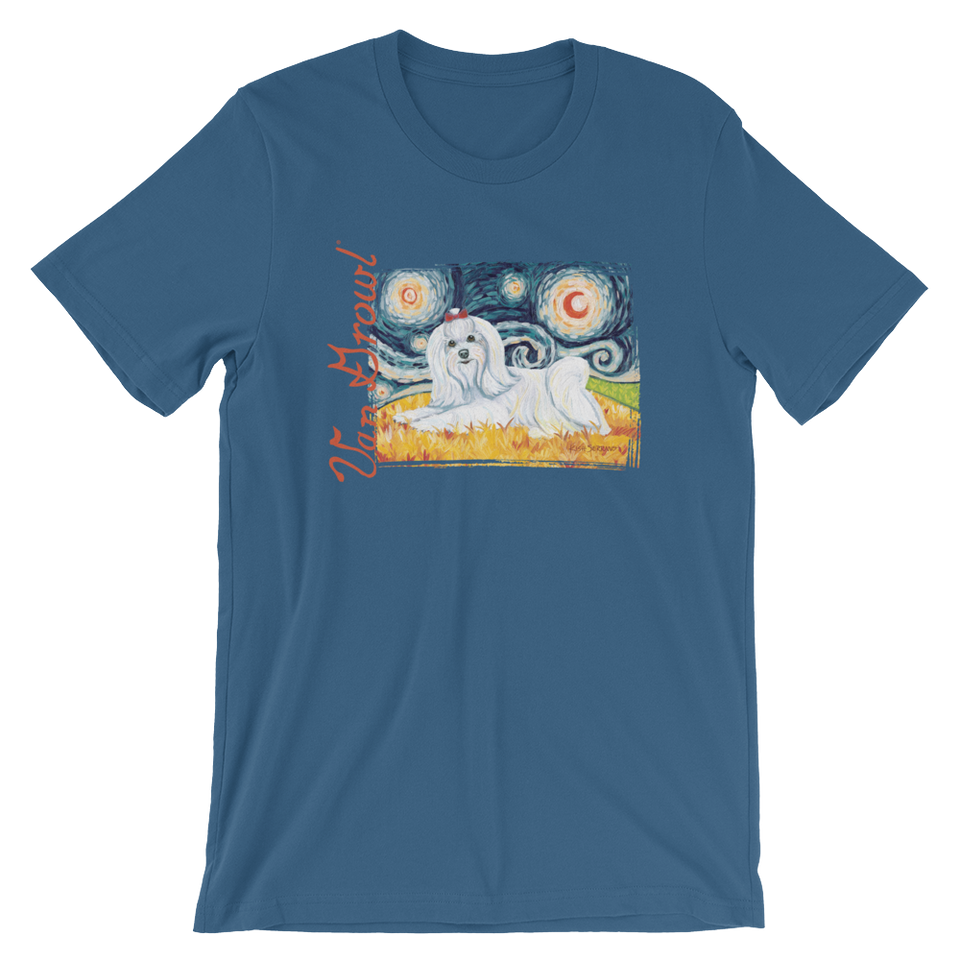 Maltese (longhaired) STARRY NIGHT T-Shirt