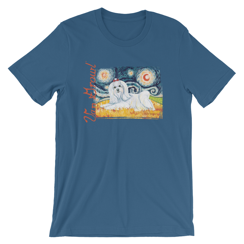 Maltese (longhaired) STARRY NIGHT T-Shirt