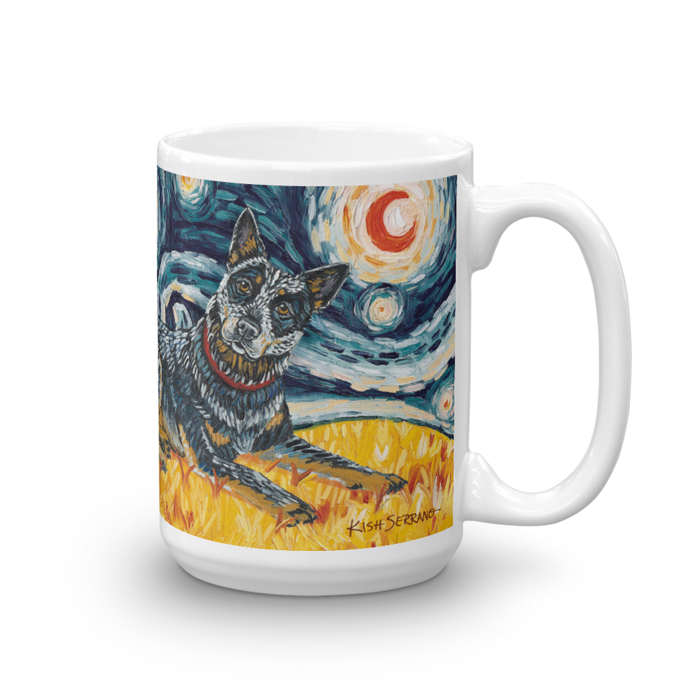 Australian Cattle Dog STARRY NIGHT Mug-15oz