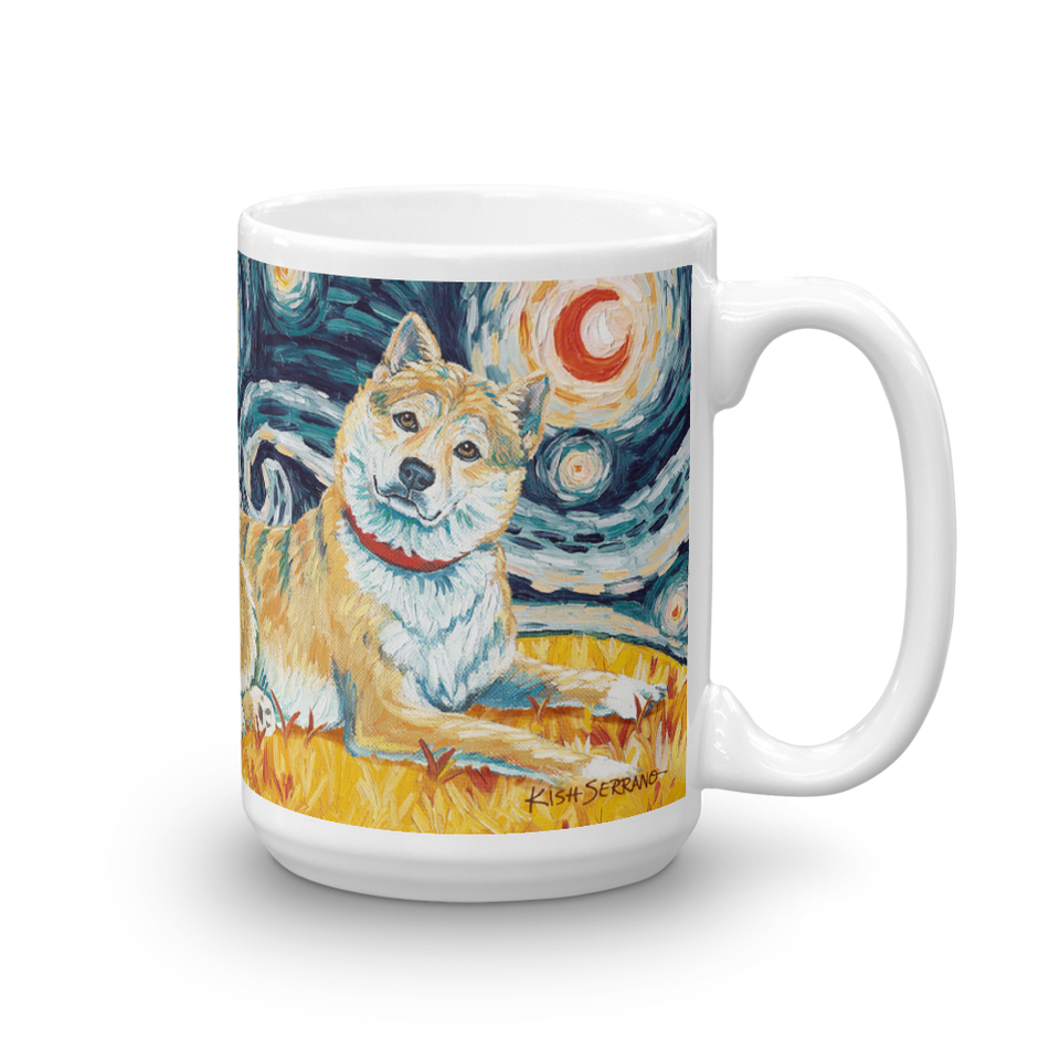 Shiba Inu (cream) STARRY NIGHT Mug-15oz