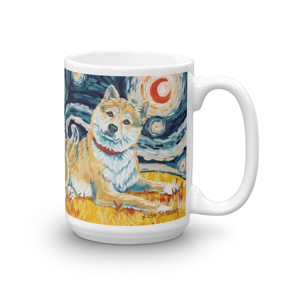 Shiba Inu (cream) STARRY NIGHT Mug-15oz