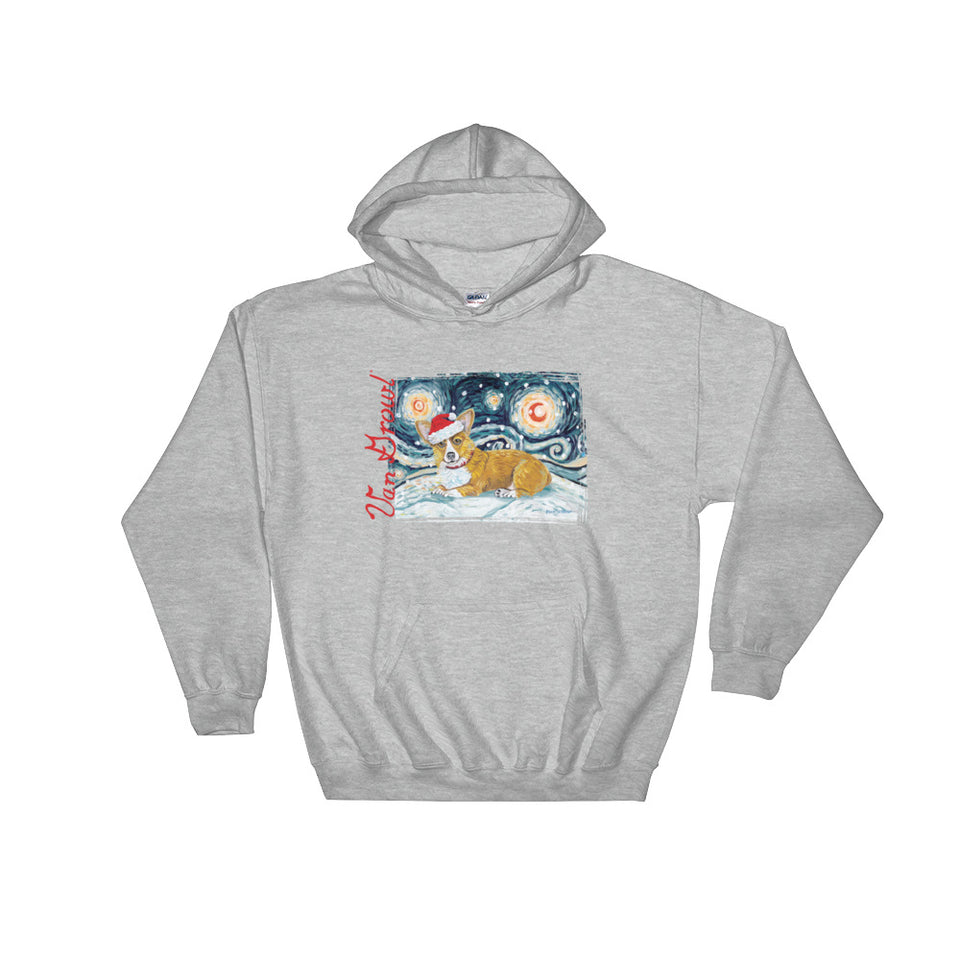 Corgi Pembroke Snowy Night Hoodie