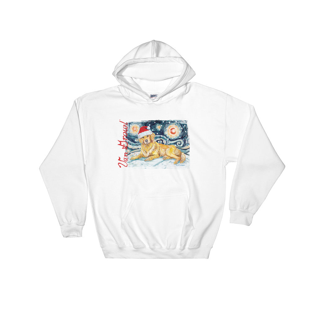 Golden Retriever Snowy Night Hoodie