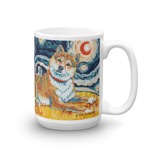 Shiba Inu (red) STARRY NIGHT Mug-15oz