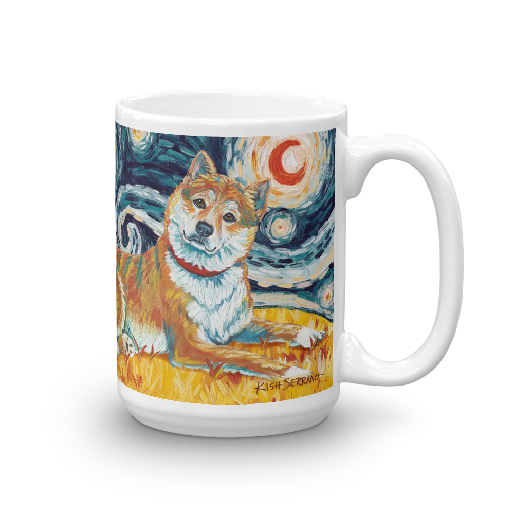 Shiba Inu (red) STARRY NIGHT Mug-15oz