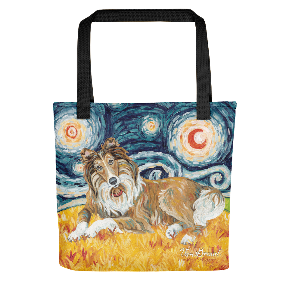 Collie (white stripe) STARRY NIGHT Tote