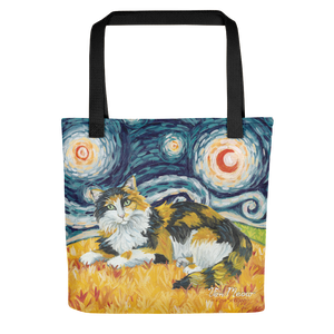 Calico (longhaired) STARRY NIGHT Tote
