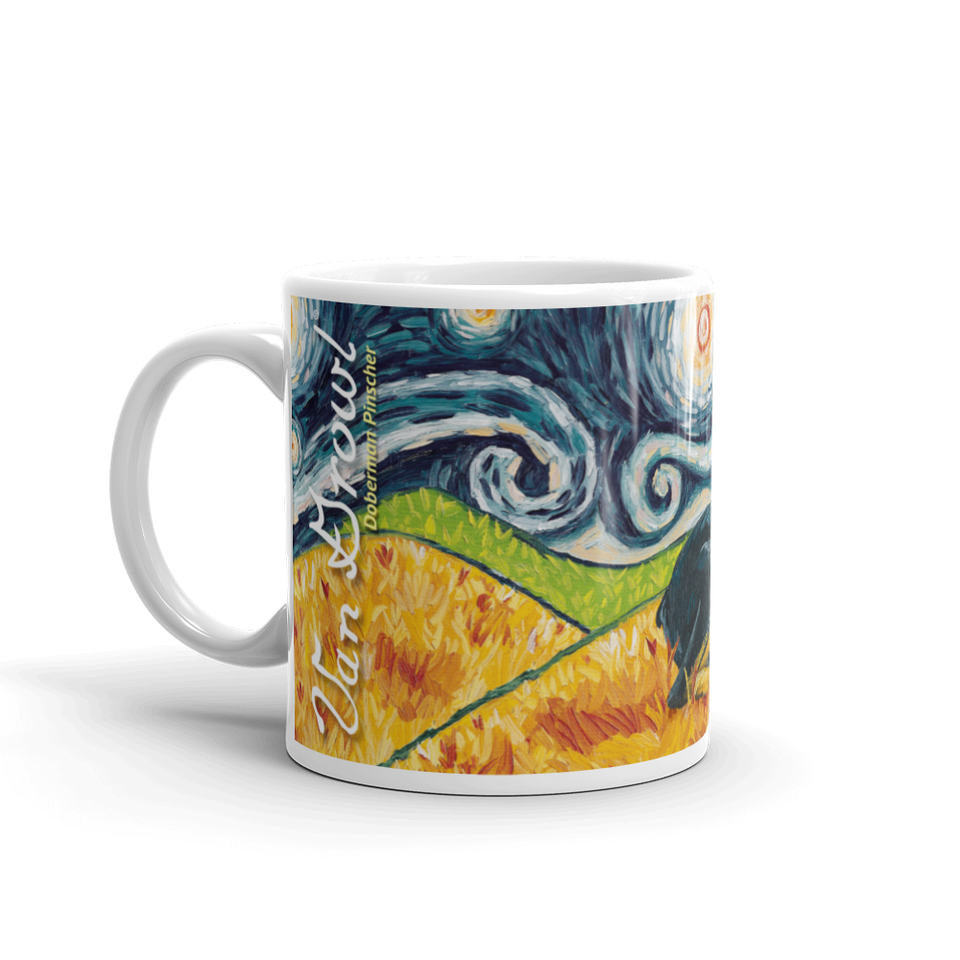 Doberman (uncropped) STARRY NIGHT Mug-15oz