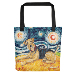 Airedale Terrier STARRY NIGHT Tote