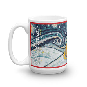 Mastiff Snowy Night Mug - 15oz