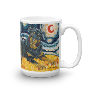 Rottweiler STARRY NIGHT Mug-15oz