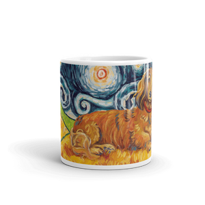 Dachshund (longhaired red) STARRY NIGHT Mug-15oz