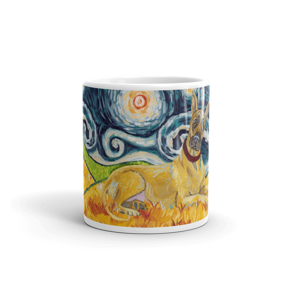 Great Dane (cropped) STARRY NIGHT Mug-15oz