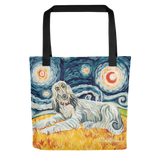 Afghan Hound (light) STARRY NIGHT Tote