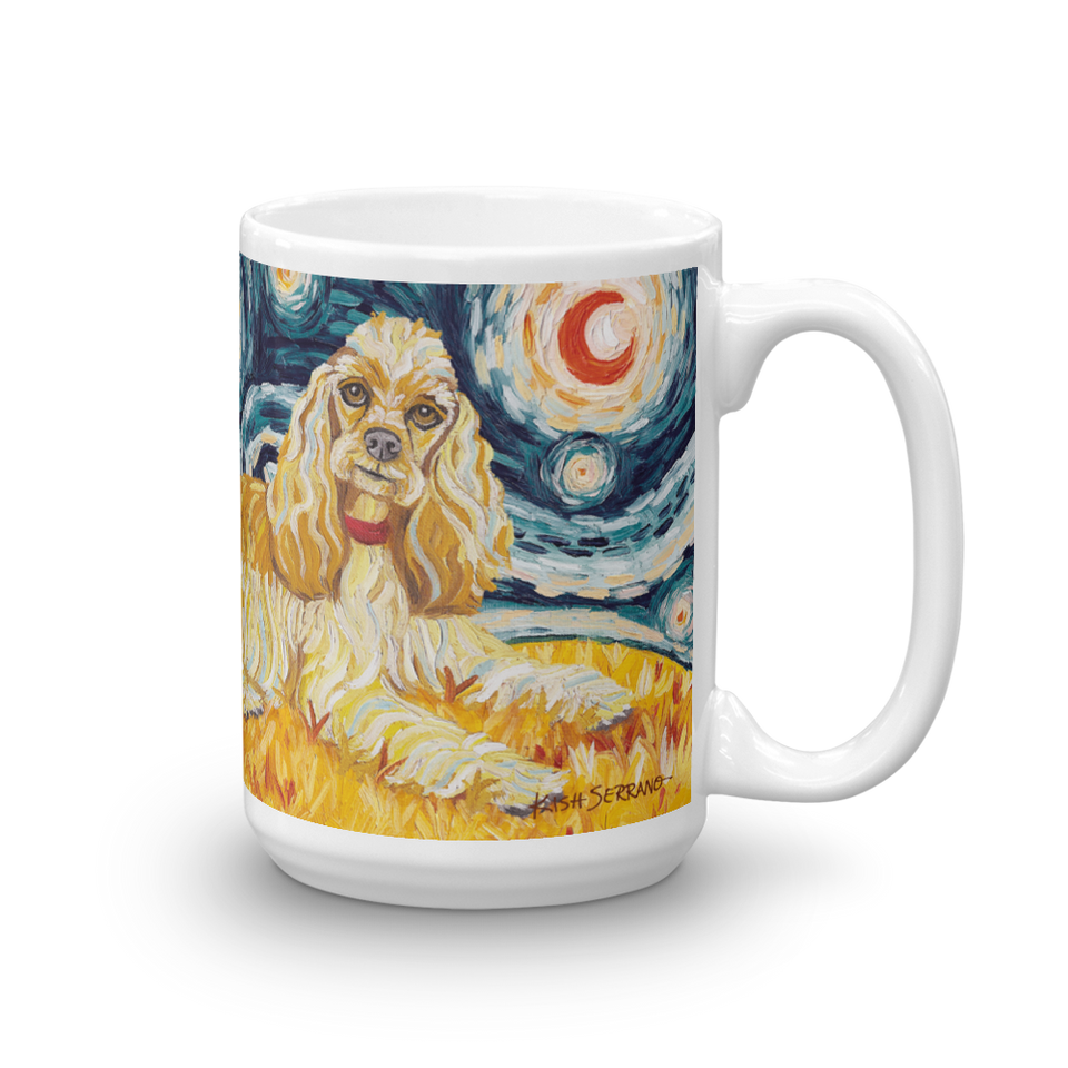 Cocker Spaniel STARRY NIGHT Mug-15oz