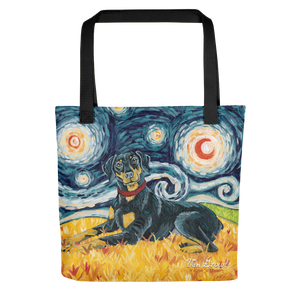 Doberman (uncropped) STARRY NIGHT Tote