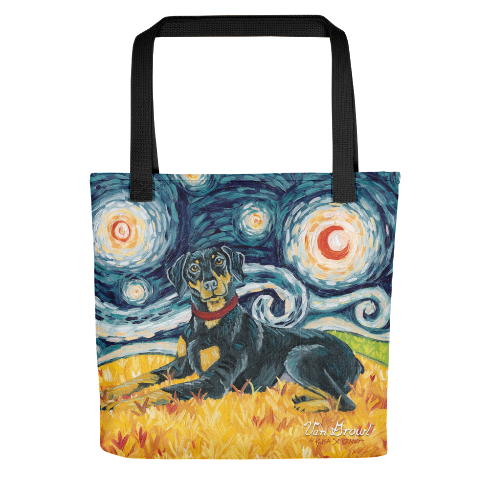 Doberman (uncropped) STARRY NIGHT Tote