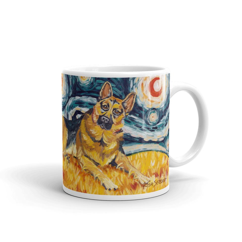 German Shepherd STARRY NIGHT Mug-15oz