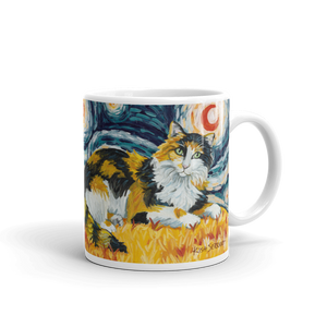 Calico (longhaired) STARRY NIGHT Mug - 15oz