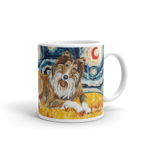 Collie (white stripe) STARRY NIGHT Mug-15oz