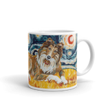 Collie (white stripe) STARRY NIGHT Mug-15oz