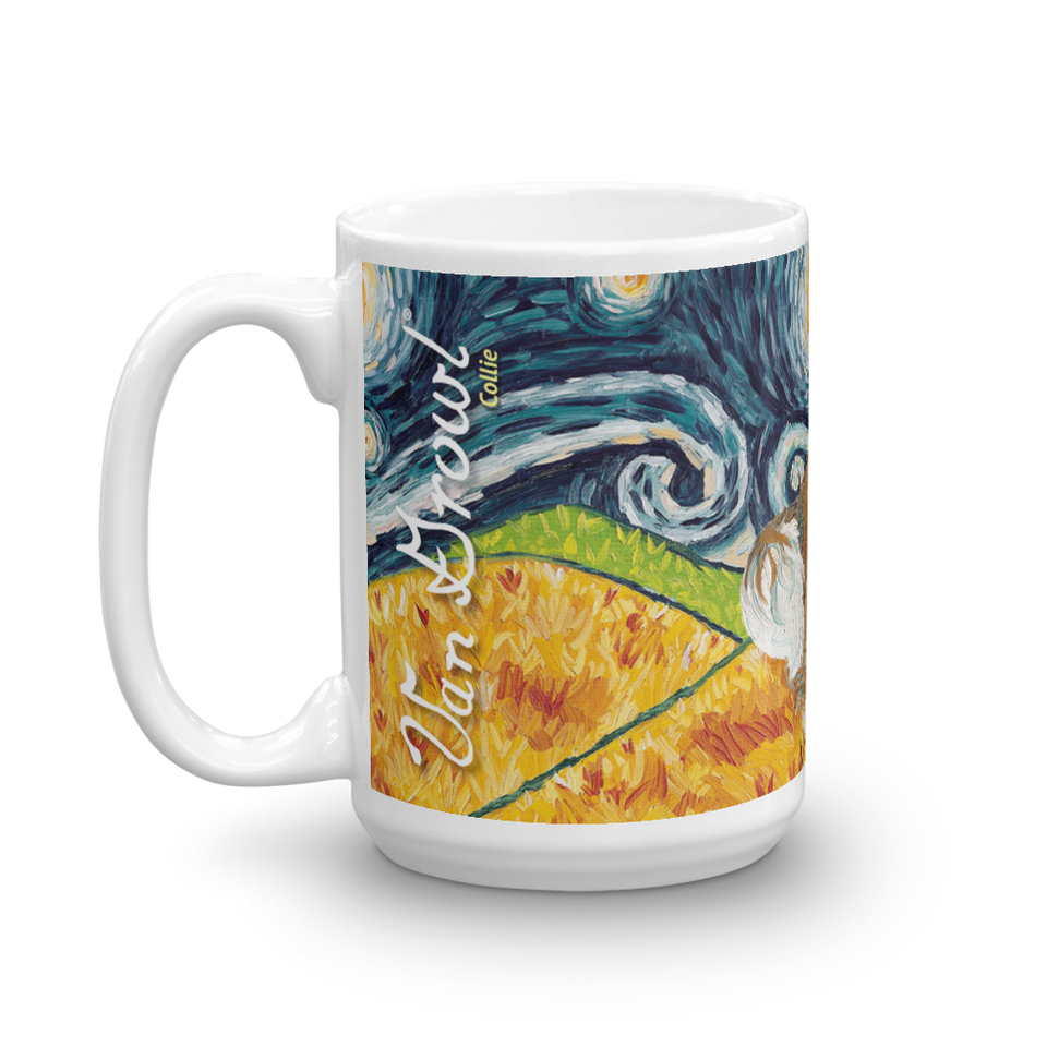 Collie (dark face) STARRY NIGHT Mug-15oz