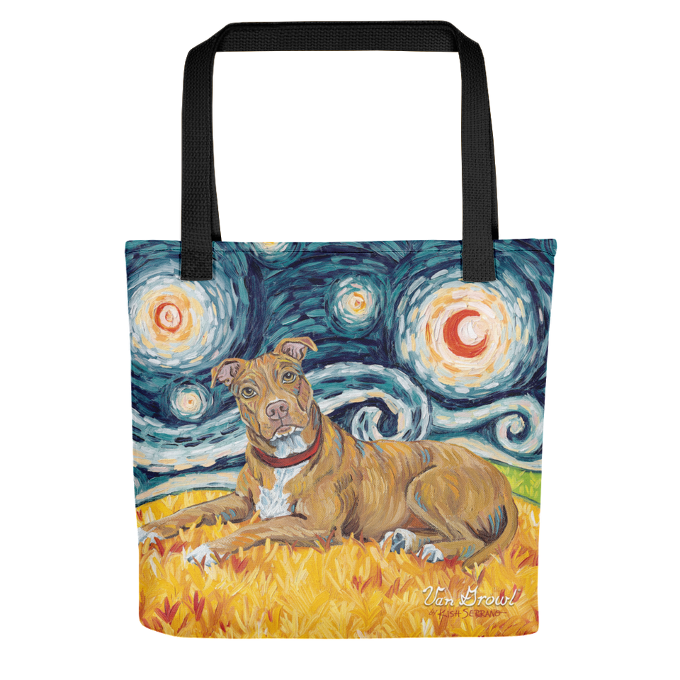 Pit Bull Terrier (tan) STARRY NIGHT Tote