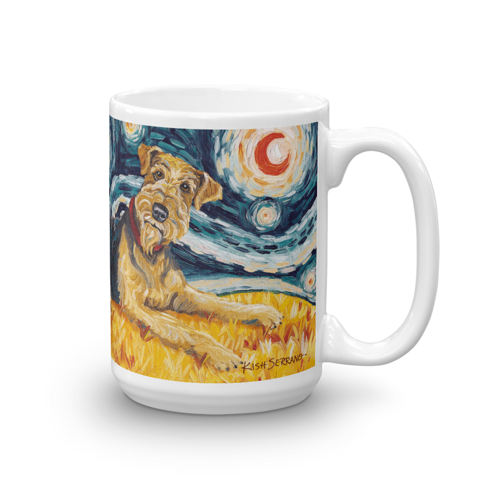 Airedale Terrier STARRY NIGHT Mug-15oz