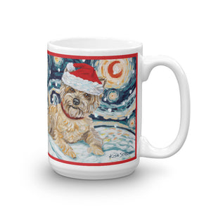 Cairn Terrier (Light) Snowy Night Mug - 15oz