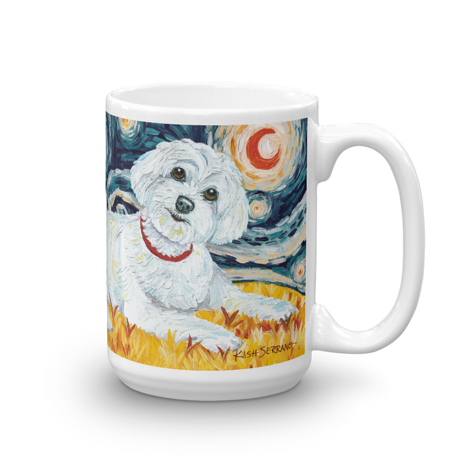 Maltese (puppy cut) STARRY NIGHT Mug-15oz