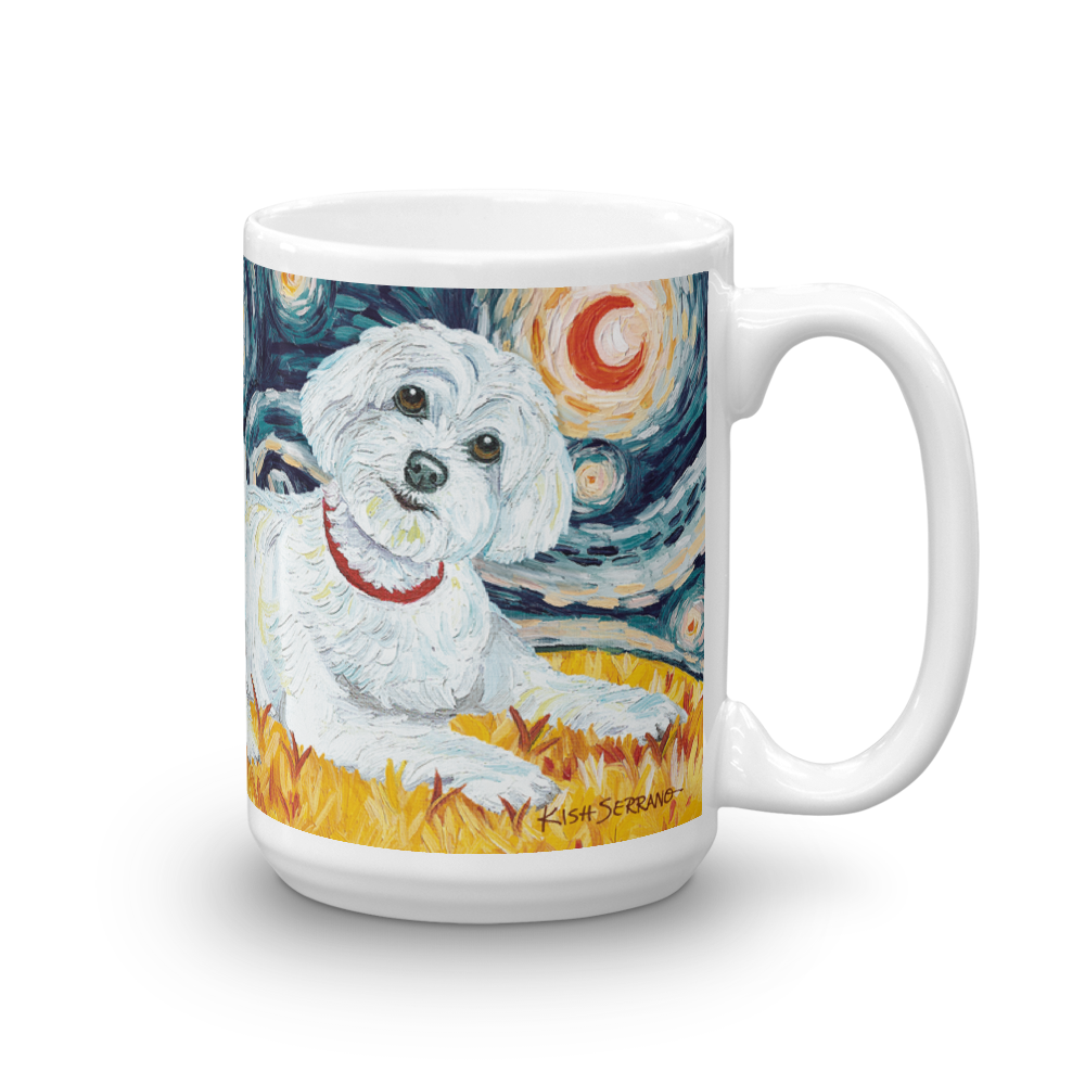 Maltese (puppy cut) STARRY NIGHT Mug-15oz