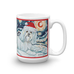 Havanese Snowy Night Mug - 15oz