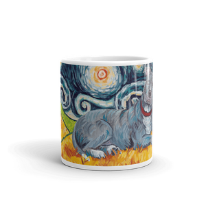 Pit Bull Terrier (grey) STARRY NIGHT Mug-15oz