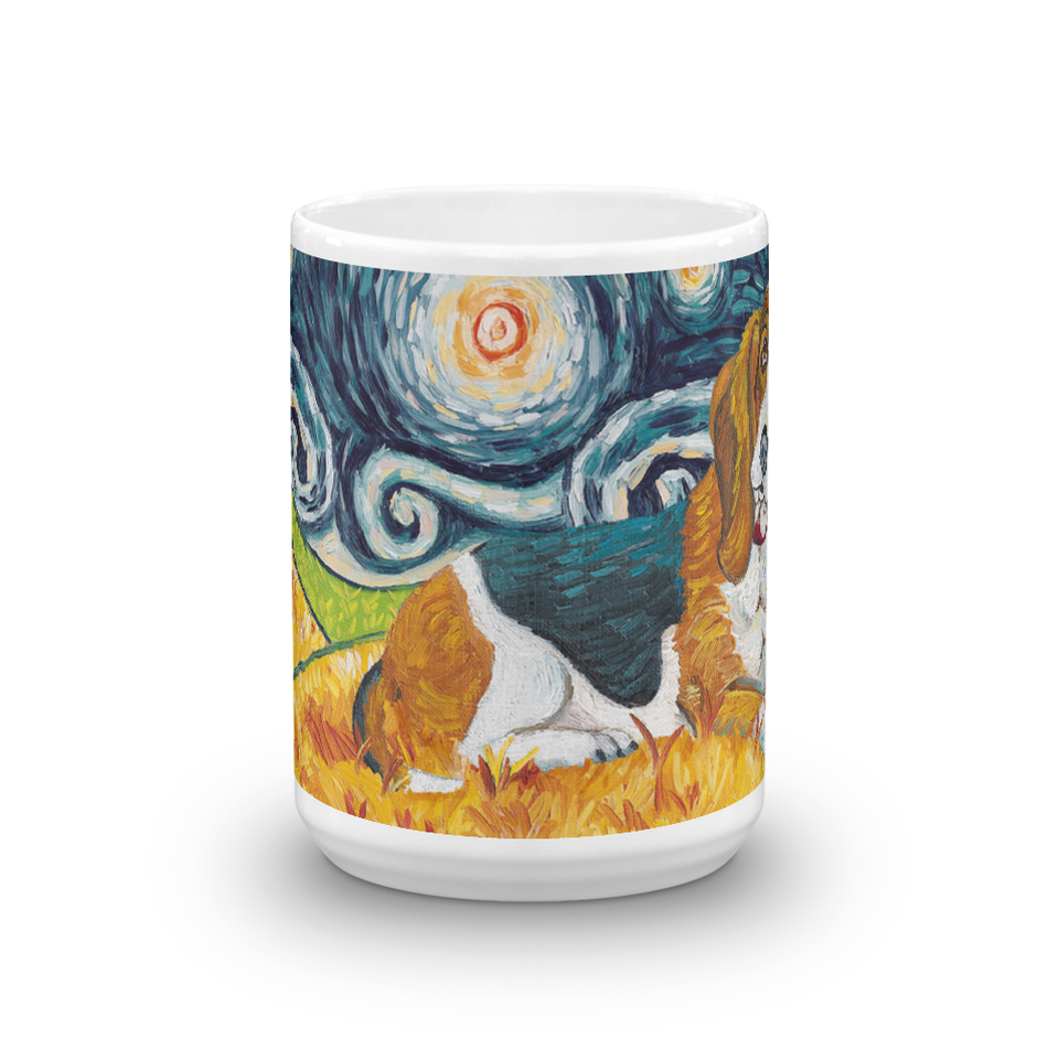 Basset Hound STARRY NIGHT Mug-15oz