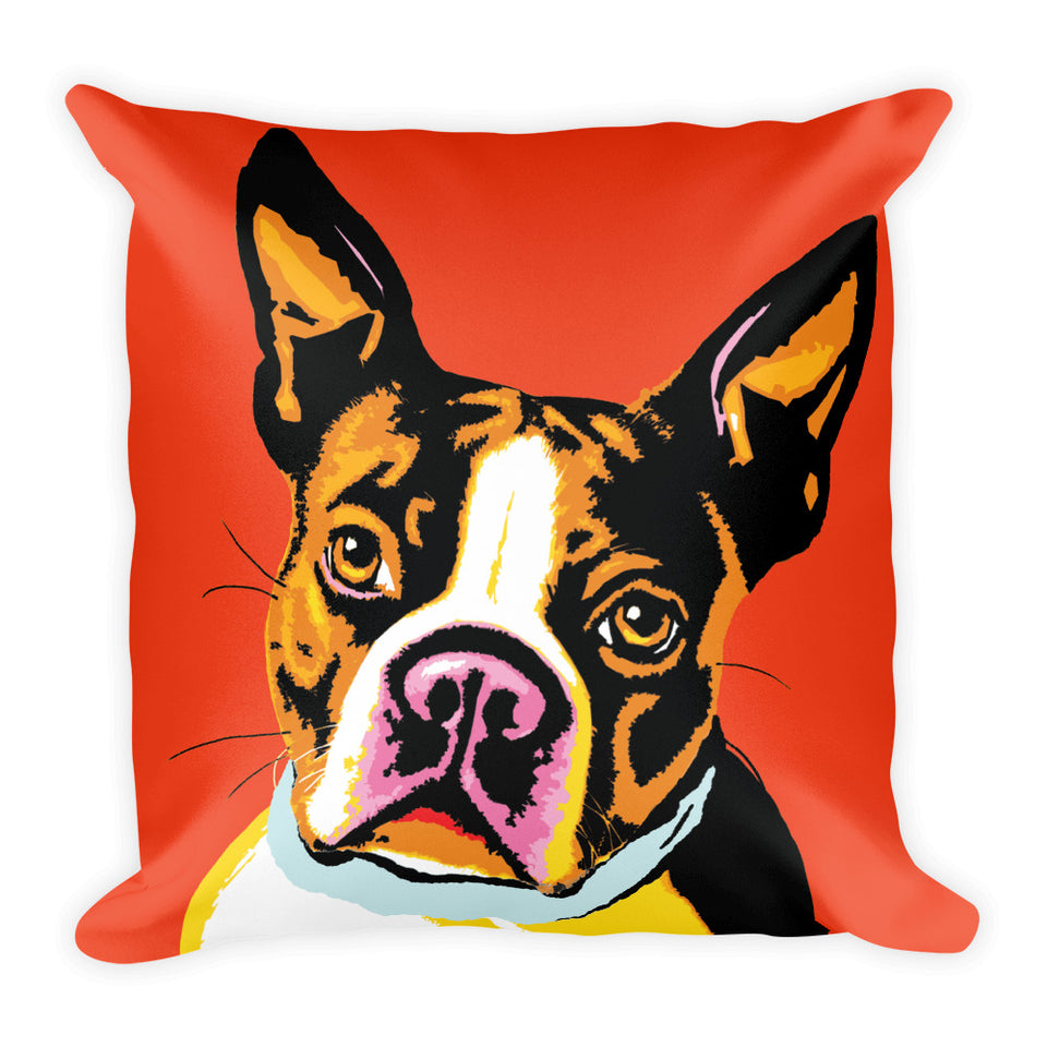 Boston Terrier WOOFHOL Pillow