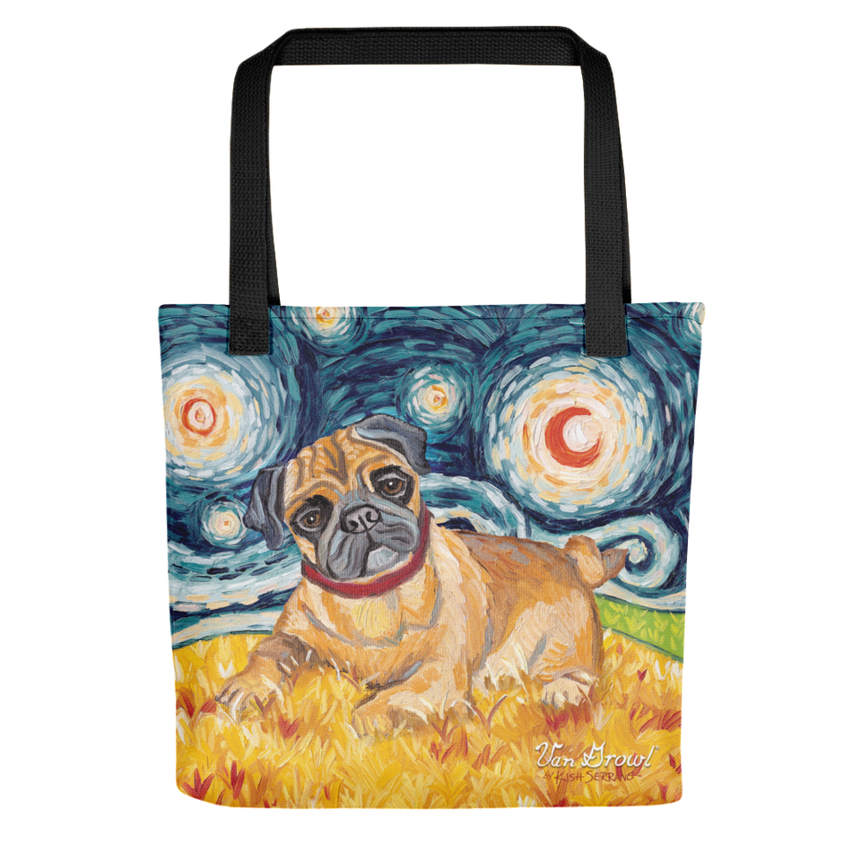 Pug (fawn) STARRY NIGHT Tote