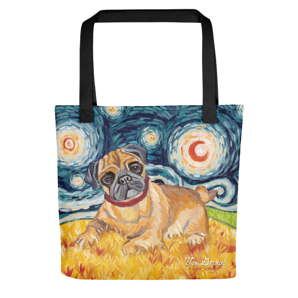 Pug (fawn) STARRY NIGHT Tote