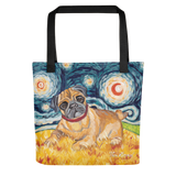 Pug (fawn) STARRY NIGHT Tote