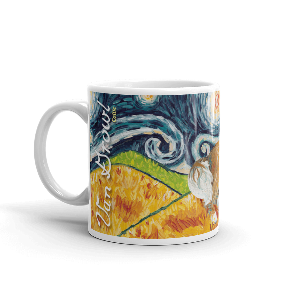 Collie (white stripe) STARRY NIGHT Mug-15oz